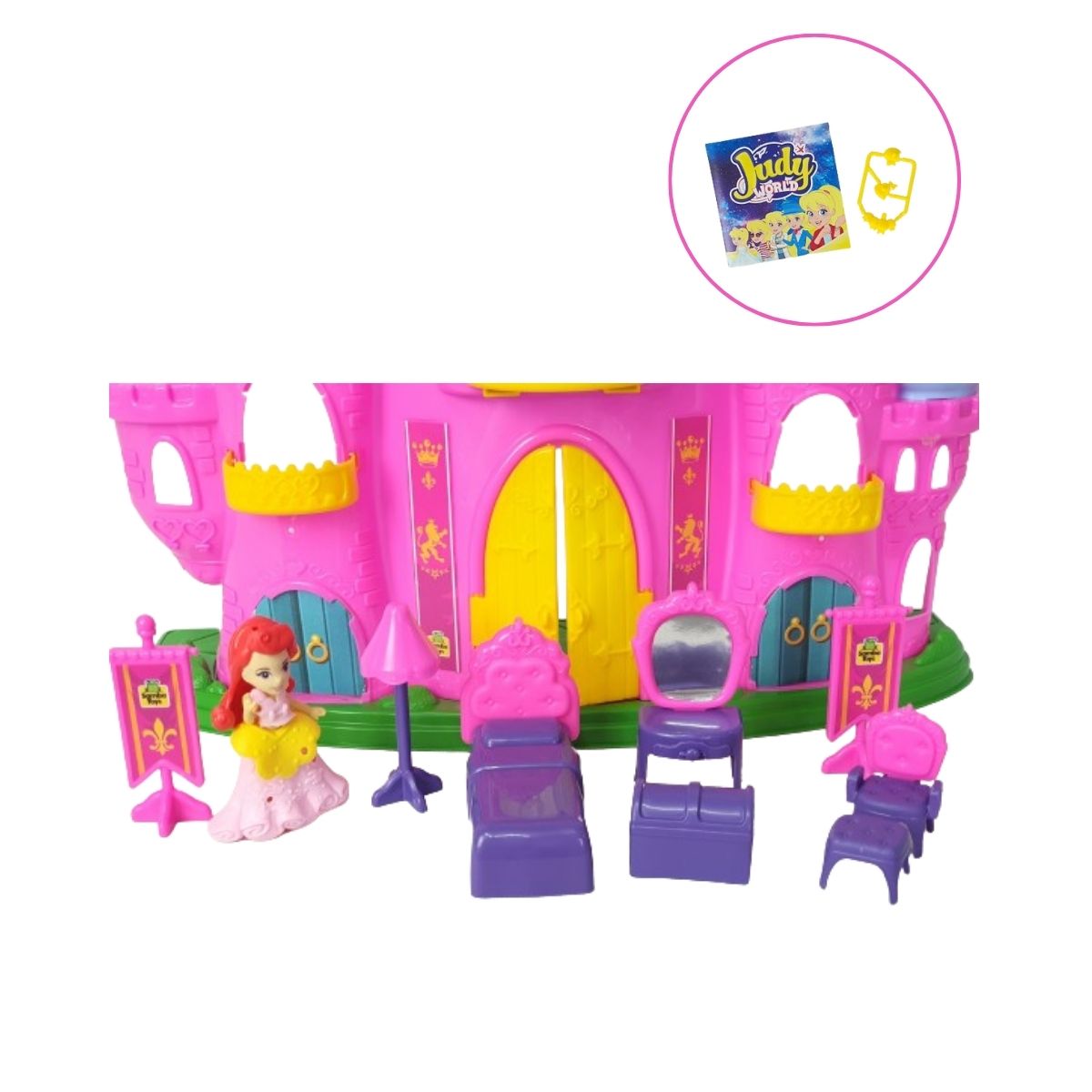 Castelo Princesa Judy Com Boneca E Acessórios - Samba Toys Castelo Princesa Judy Com Boneca E Acessórios - Samba Toys